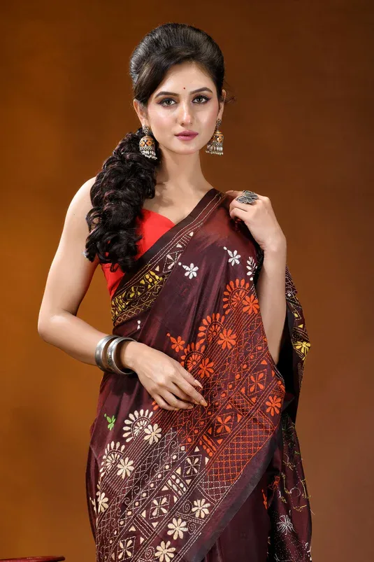 SILK SAREE WINE thumbnail 2