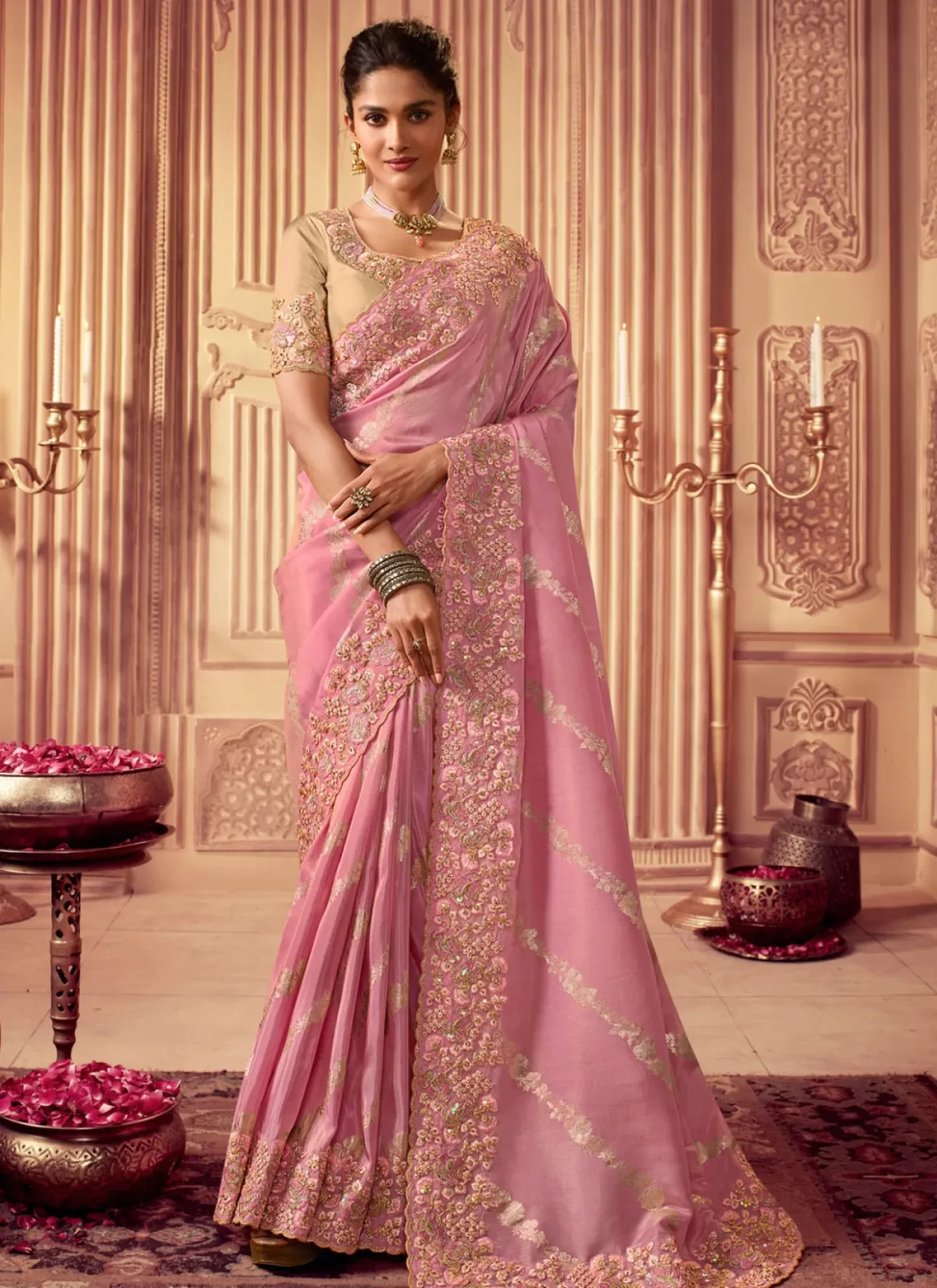 Pink Saree